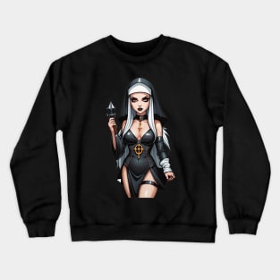 Hot Goth Nun Crewneck Sweatshirt